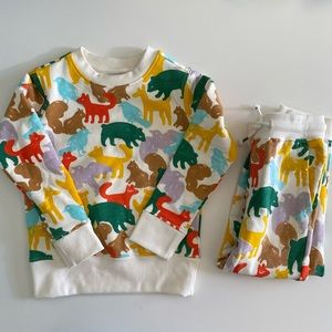 Ticker & Tate forest friends sweat set